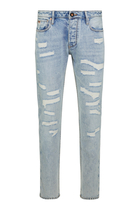 J75 Slim-Fit Ripped Denim Jeans